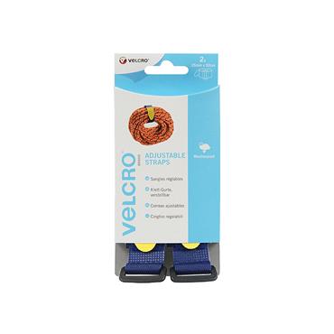 VELCROÂ® Brand Adjustable Straps(2) 25mm x 92cm Blue