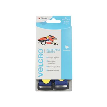 VELCROÂ® Brand Adjustable Straps (2) 25mm x 46cm Blue