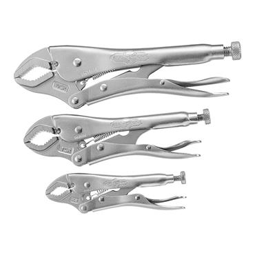 Curved Jaw Locking Pliers Set of 3 (5CR/7CR/10CR)