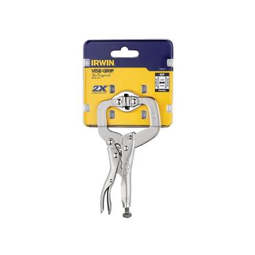 IRWIN VISE-GRIP C-CLAMP LOCKING 4" c/w SWIVEL PAD