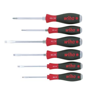 SoftFinishÂ® SL/PZ Hex Blade Screwdriver Set, 6 Piece