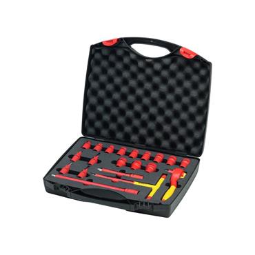 Insulated 3/8in Ratchet Wrench Set, 21 Piece (inc. Case)