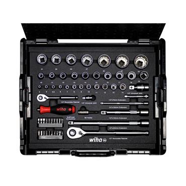 1/4in & 1/2in Nut Driver & Bit Set, 60 Piece (inc. Case)