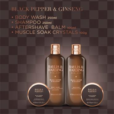 BLACK PEPPER AND GINSENG MENS LUXURY BATH KIT GIFT SET