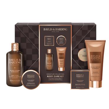 BLACK PEPPER AND GINSENG MENS BODY CARE KIT GIFT SET