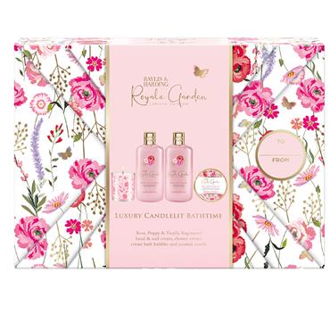 BAYLIS & HARDING ROYALE GARDEN GIFT WRAPPED CANDLELIT GIFT SET