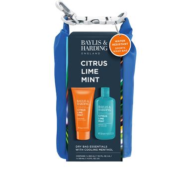BAYLIS & HARDING CITRUS LIME & MINT MEN'S DRY BAG & ESSENTIALS GIFT SET