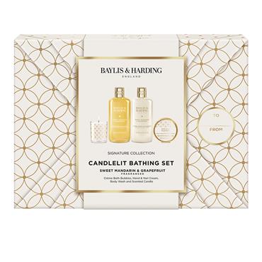 BAYLIS & HARDING SWEET MANDARIN & GRAPEFRUIT CANDLELIT BATHING GIFT SET