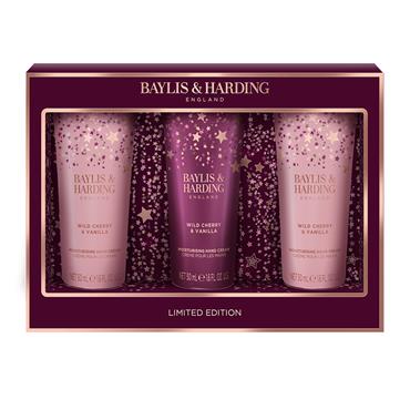 BAYLIS & HARDING WILD CHERRY & VANILLA HAND TREATS GIFT SET