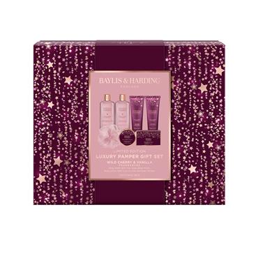 BAYLIS & HARDING WILD CHERRY & VANILLA LUXURY PAMPER GIFT SET