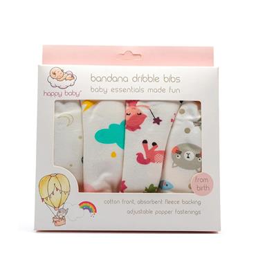 HAPPY BABY BAMBOO BANDANA BIBS GIRL