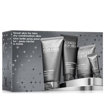 GREAT FOR HIM - CLINIQUE FOR MEN SET FOR DRY COMBINATION SKIN