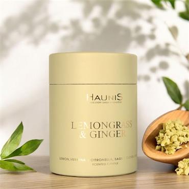 HAUNIS LEMONGRASS AND GINGER CANDLE 140G