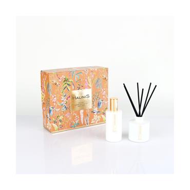 HAUNIS FRESH LINEN DIFFUSER AND ROOM SPRAY GIFT SET