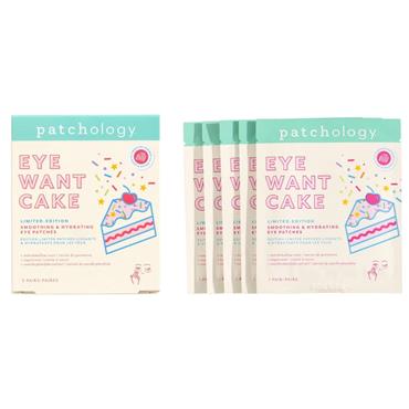 PATCHOLOGY EYE WANT CAKE LIMITED EDITION SMOOTHING & HYDRATING EYE PATCHES 5 PAIRS