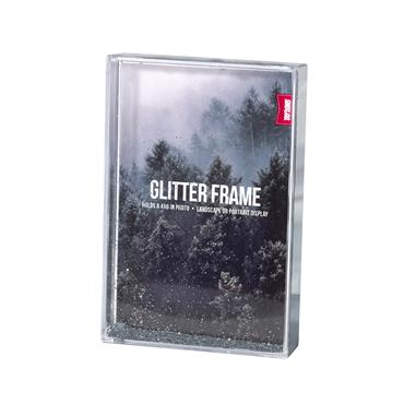 6X4 GLITTER FRAME - SILVER