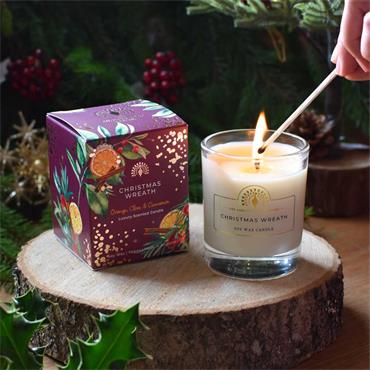 CHRISTMAS WREATH CANDLE 170ML