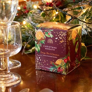 CHRISTMAS WREATH CANDLE 170ML