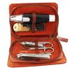 7 PIECE GROOMING KIT BROWN ZIP CASE