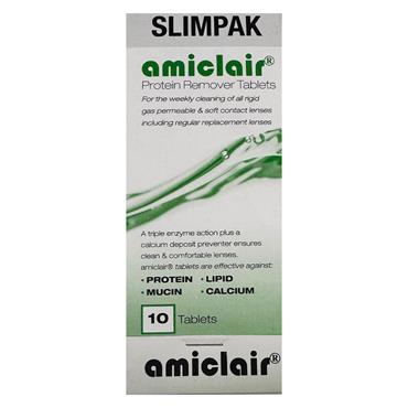 SLIMPAK AMICLAIR PROTEIN REMOVER 10 CONTACT LENS PROTEIN CLEANER