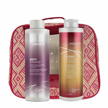 JOICO DEFY DAMAGE AND K-PAK COLOR THERAPY 1L BUNDLE