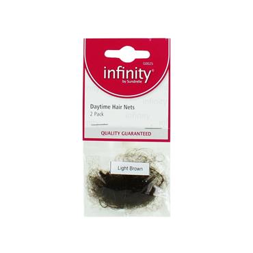 INFINITY 2 NYLON HAIRNETS LIGHT BROWN