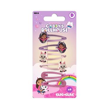 GABBYS DOLLHOUSE HAIR SLIDES X6