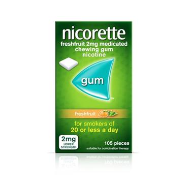 NICORETTE FRESHFRUIT GUM 2MG 105 PIECES