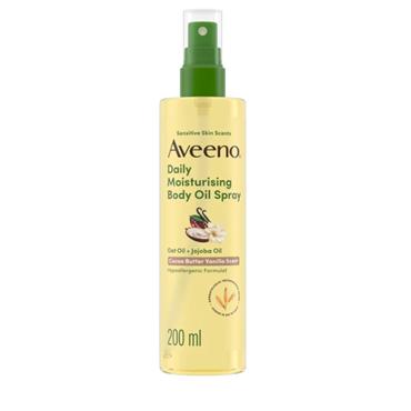 AVEENO DAILY MOISTURISING BODY OIL SPRAY COCOA BUTTER VANILLA SCENT 200ML