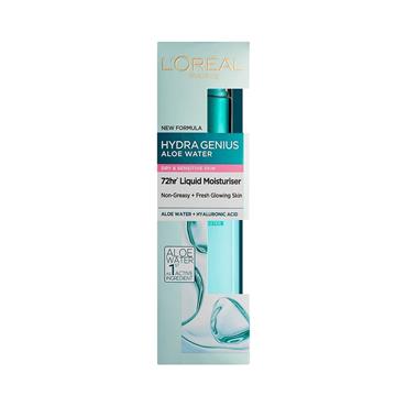 HYDRA GENIUS ALOE WATER 72HR LIQUID CARE MOISTURISER FOR DRY AND SENSITIVE SKIN