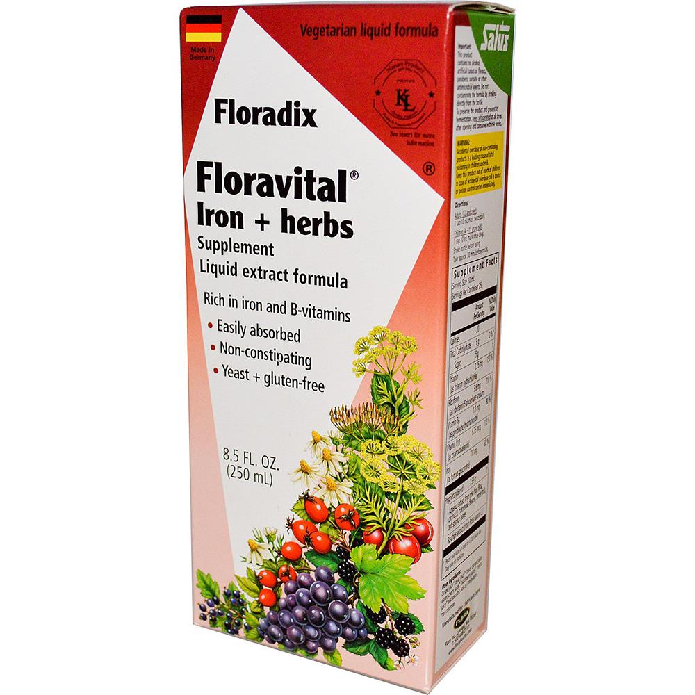 Floravital Liquid Iron and Vitamin Formula Vegan 250ml CH Tralee