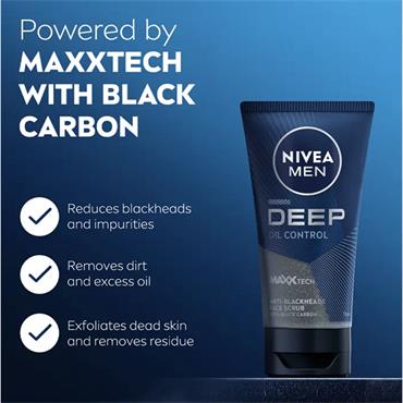 NIVEA MEN DEEP ANTI BLACKHEAD SCRUB 75ML