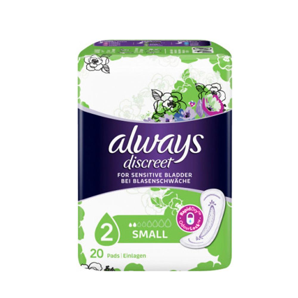 ALWAYS DISCREET SMALL PADS 20S CH Tralee Ireland