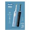 ORAL B PRO VITALITY BLUE AND BLACK ELECTRIC BRUSH DUO PACK