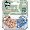 TOMMEE TIPPEE FUN FRIENDS ORTHODONTIC SOOTHERS18-36M
