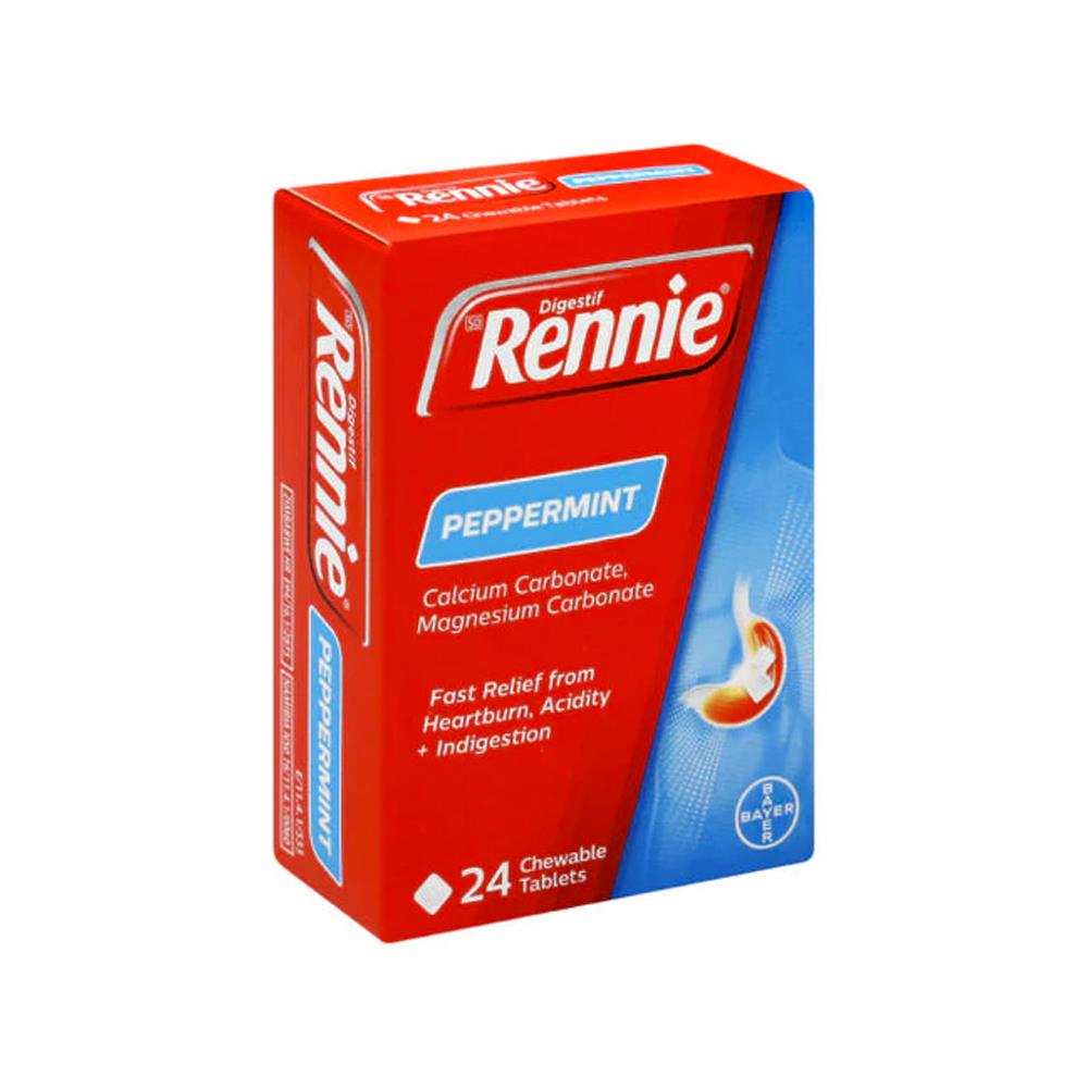RENNIE PEPPERMINT CHEWABLE TABLETS 24 TABLETS CH Tralee Ireland