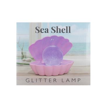 PINK SEASHELL GLITTER BALL LAMP
