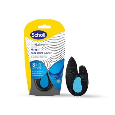 SCHOLL IN-BALANCE ORTHOTICS HEEL PAIN RELIEF INSOLE SMALL SIZE 4.5-6.5