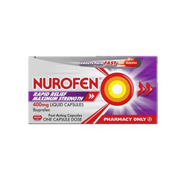 NUROFEN RAPID RELIEF 200MG IBUPROFEN LIQUID CAPSULES X24CAPS