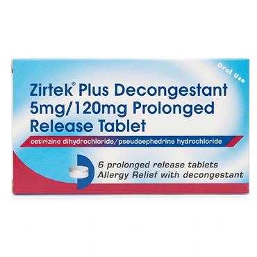 ZIRTEK PLUS DECONGESTANT 5MG