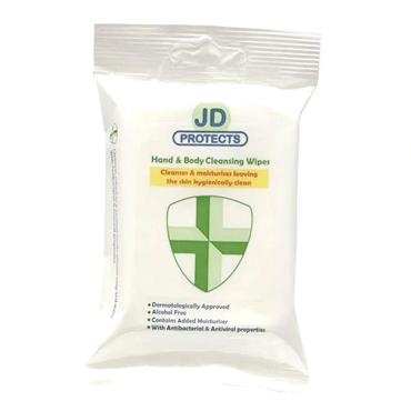 JD PROTECTS HAND & BODY CLEANSING WIPES