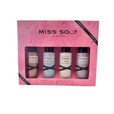 MISS SO PERFUME MIST 4 X 50ML