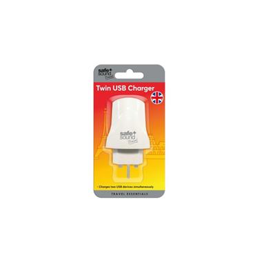 SAFE AND SOUND TWIN USB CHARGER