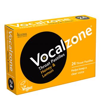 VOCALZONE HONEY AND LEMOM PASTILLES 24S