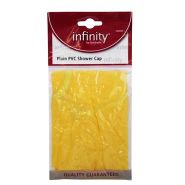 PLAIN PVC SHOWER CAP WITH LACE TRIM