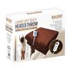 BAUER SOFT TOUCH HEATED THROW 120X160CM BROWN