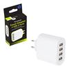 EUROPEAN 4 USB A PORTS MAINS CHARGER