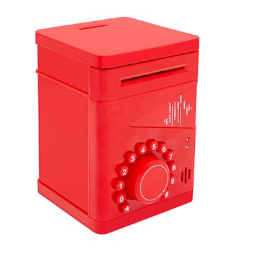 GLOBAL GIZMOS MONEY BOX SAFE RED
