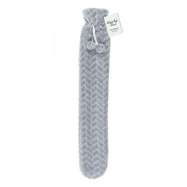 FAUX FUR 2LTR HOT WATER BOTTLE GREY