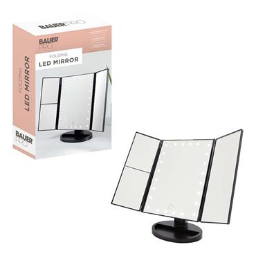 BAUER PRO FOLDING LED MIRROR BLACK